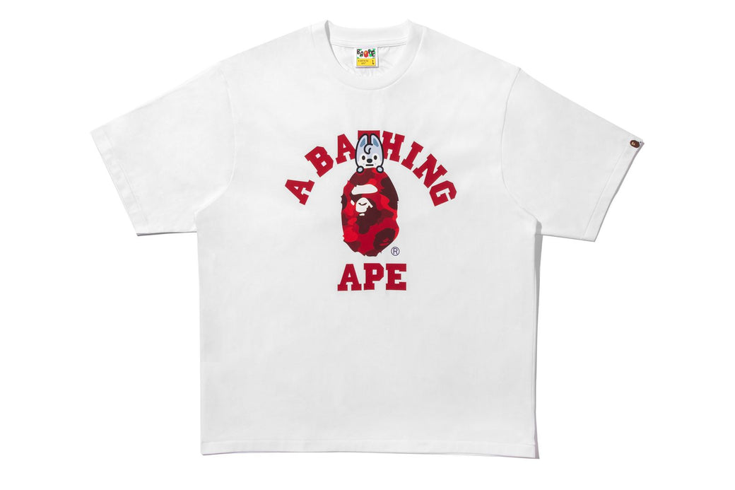 BAPE X STRAY KIDS 】WOLF CHAN COLLEGE TEE | bape.com