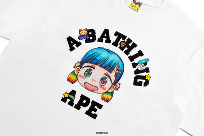 【 BAPE X MR. 】COLLEGE RELAXED FIT TEE