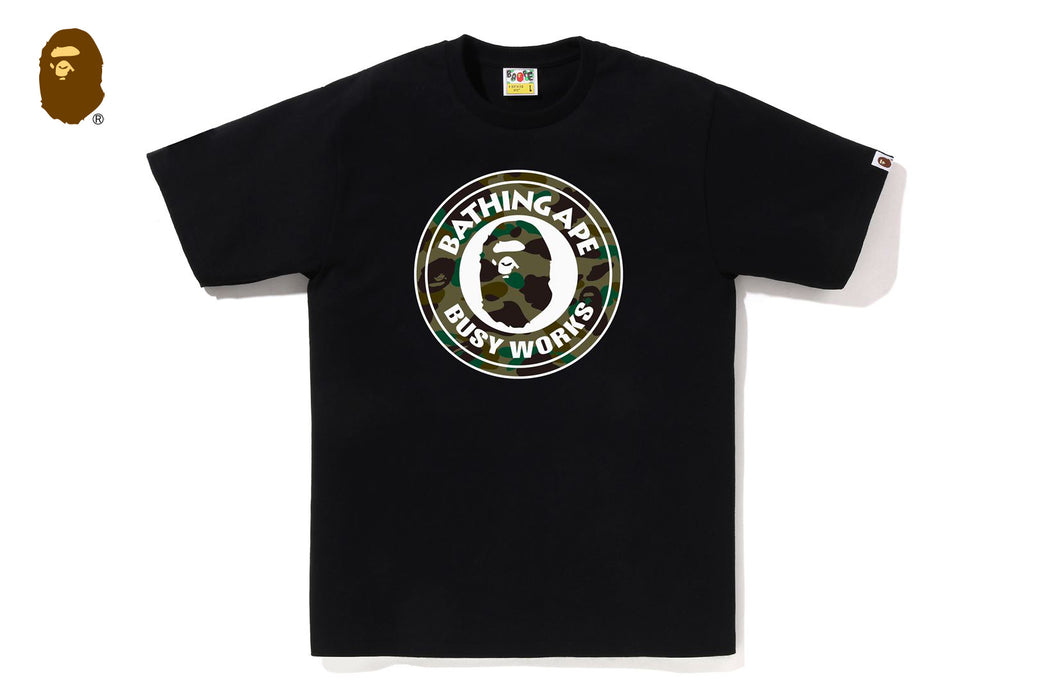 1ST CAMO BUSY WORKS TEE | bape.com