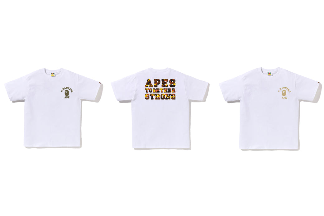 人気【A BATHING APE】ABC CAMO COLLEGE ATS TEE /ホワイト A BATHING APE® Abc Camo College ATS Tee | Bape official