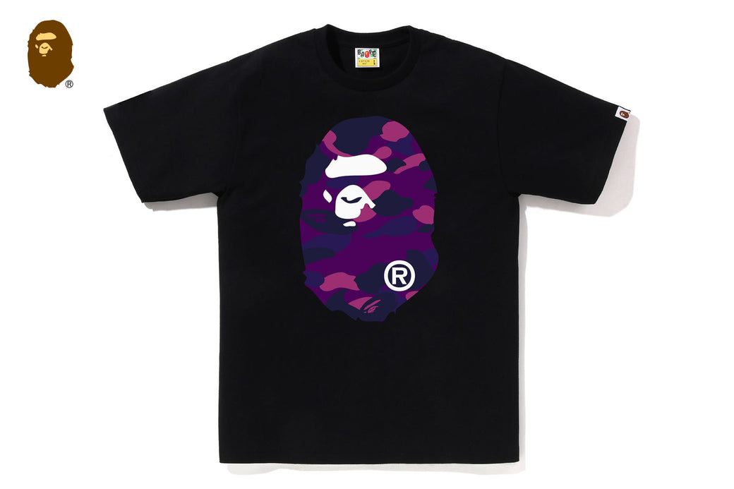 COLOR CAMO BIG APE HEAD TEE | bape.com