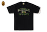 BAPE CHECK UNIVERSITY COLLEGE LOGO TEE