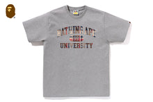 BAPE CHECK UNIVERSITY COLLEGE LOGO TEE