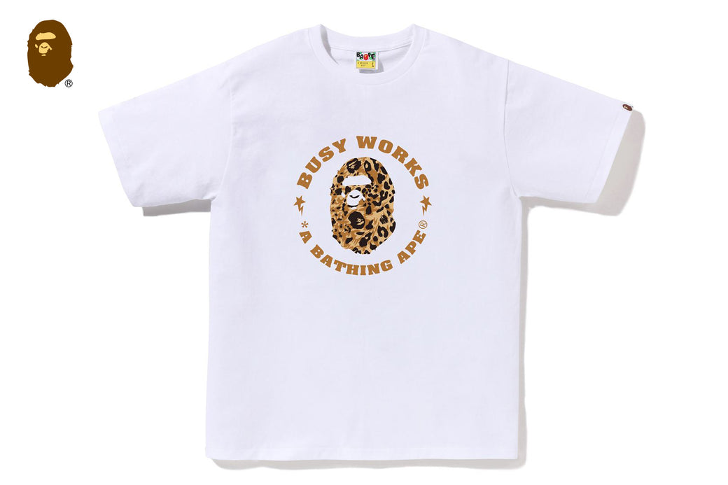 WILD LEOPARD PATTERN BUSY WORKS STA TEE | bape.com