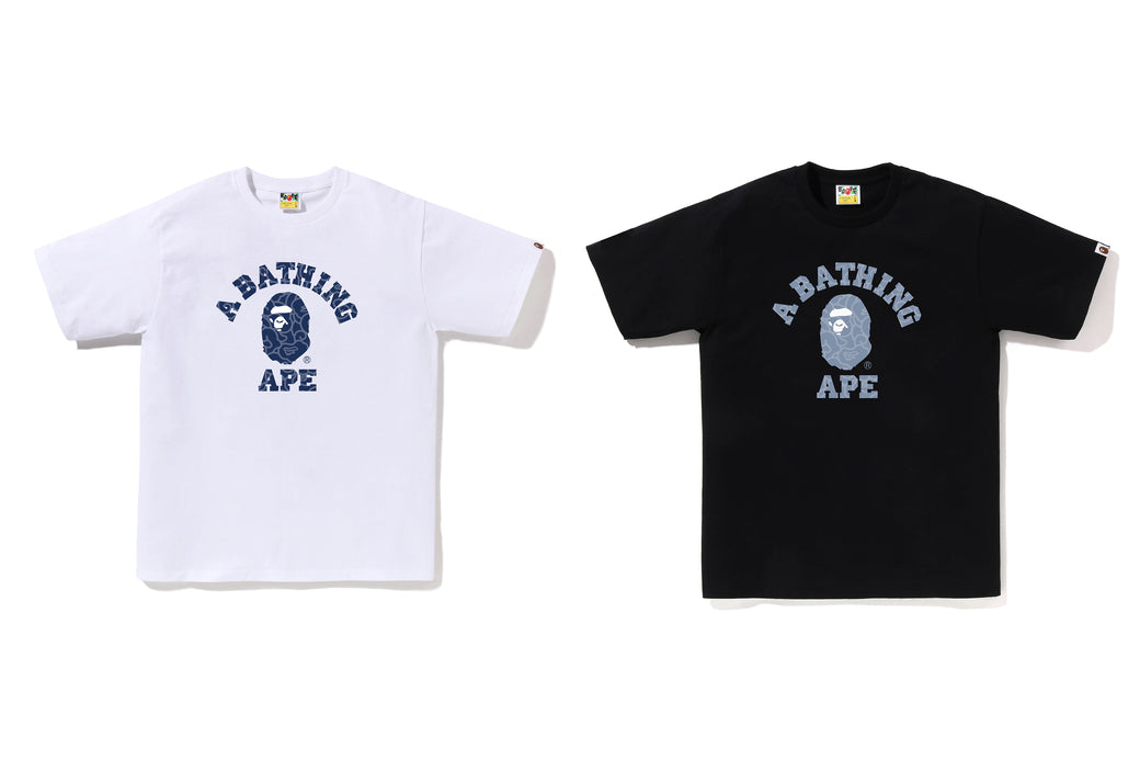 JAPANESE CLOUD CAMO COLLEGE TEE | bape.com