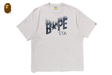 WILD LEOPARD PATTERN BAPE STA LOGO RELAXED FIT TEE