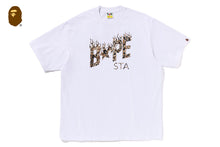 WILD LEOPARD PATTERN BAPE STA LOGO RELAXED FIT TEE