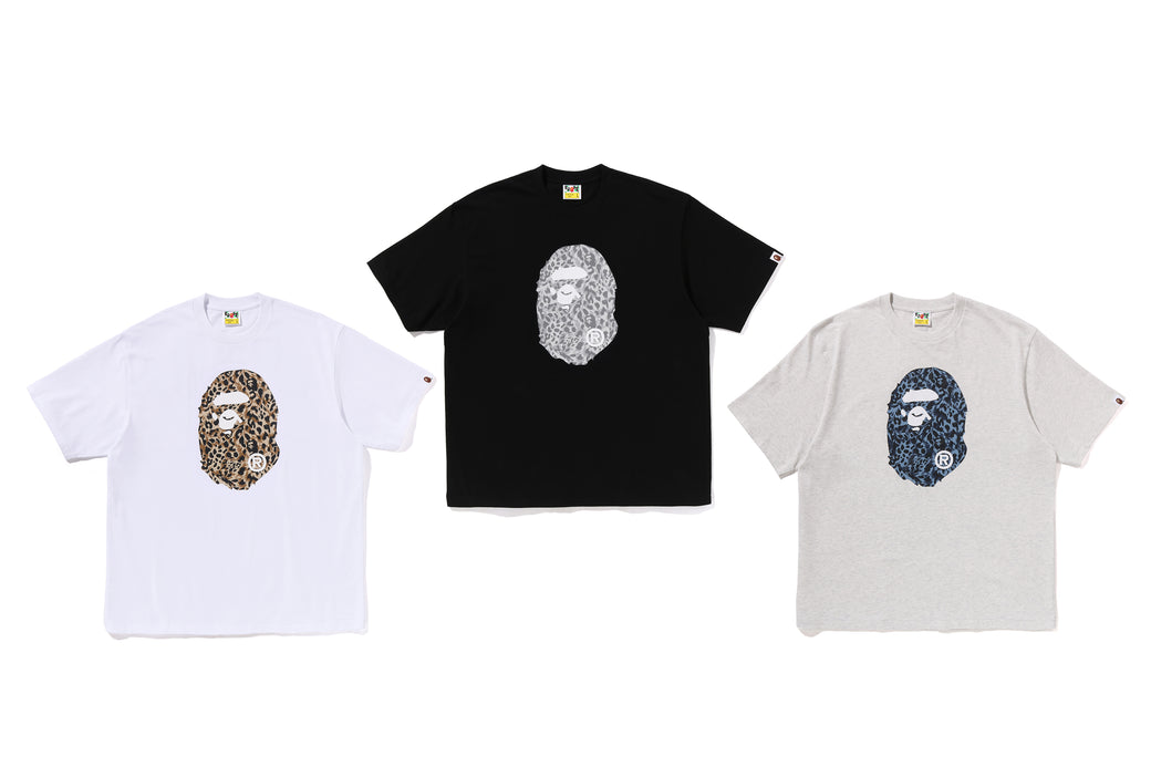 WILD LEOPARD PATTERN APE HEAD RELAXED FIT TEE | bape.com