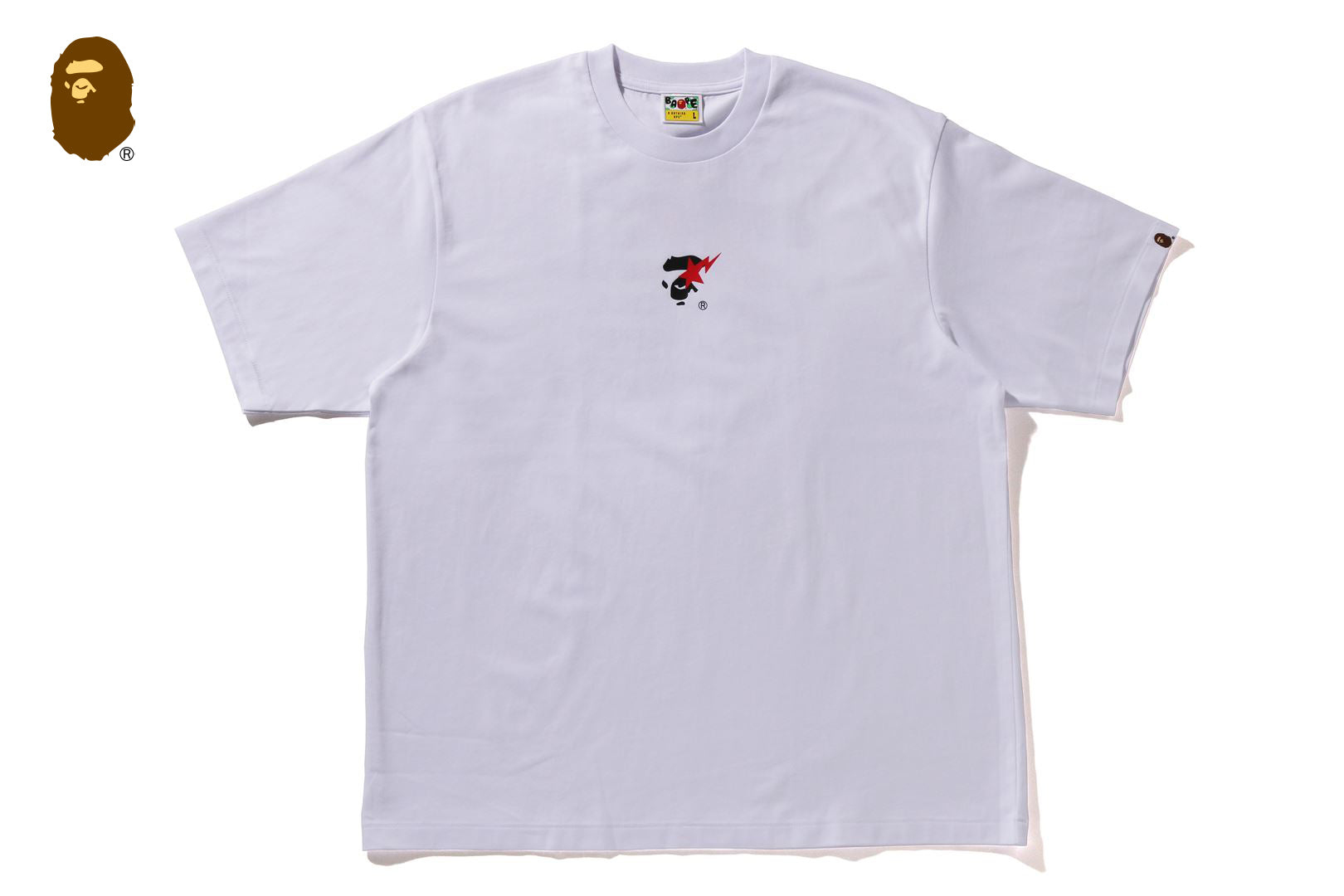 BAPE 猿の顔プリント Tシャツ ホワイト ☆APE エイプ 初期 リアル猿顔 プリント Tシャツ☆ - メルカリ
