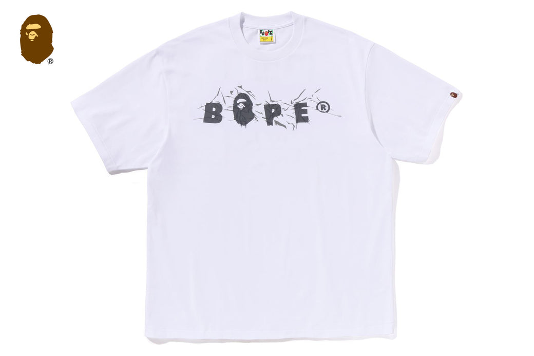 WRINKLE BAPE LOGO RELAXED FIT TEE | bape.com