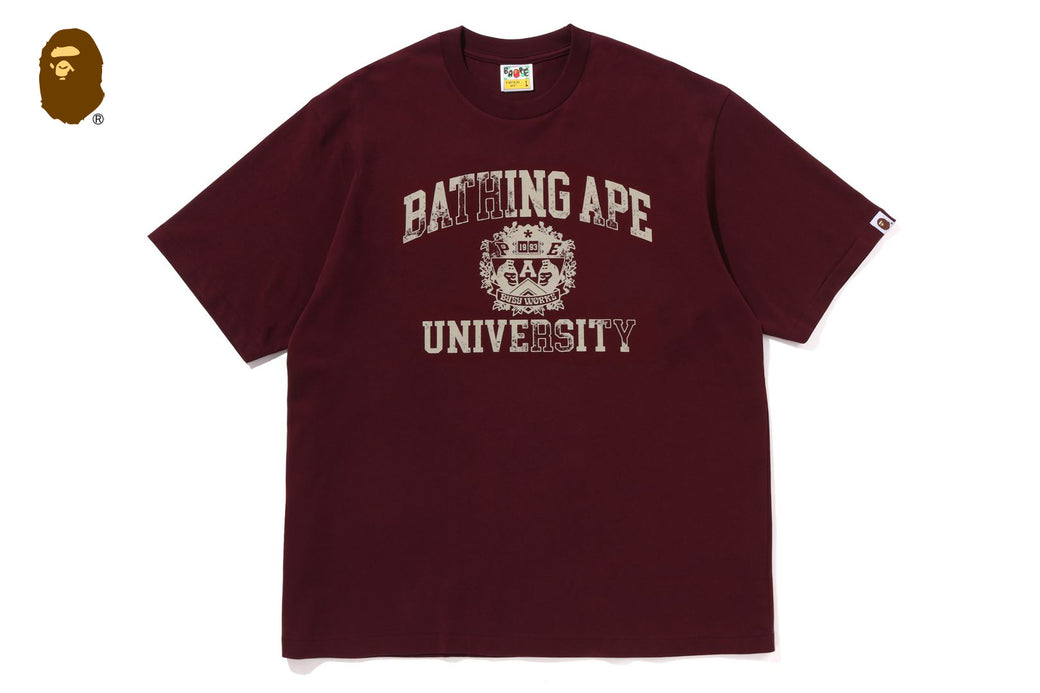 SPRAY PRINT COLLEGE LOGO RELAXED FIT TEE | bape.com