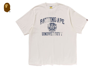 SPRAY PRINT COLLEGE LOGO RELAXED FIT TEE