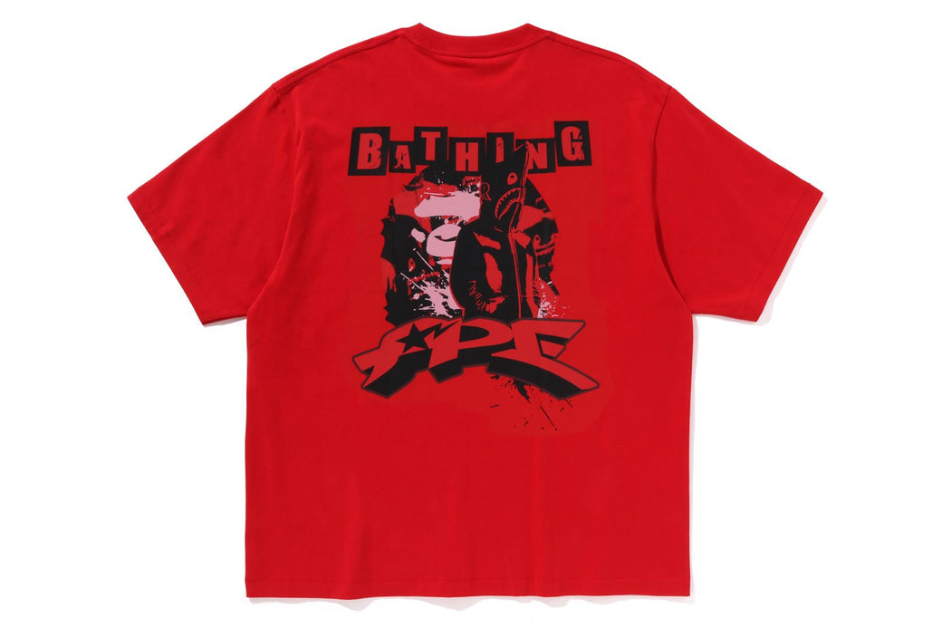 GRAFFITI BAPE LOGO RELAXED FIT TEE #1 | bape.com