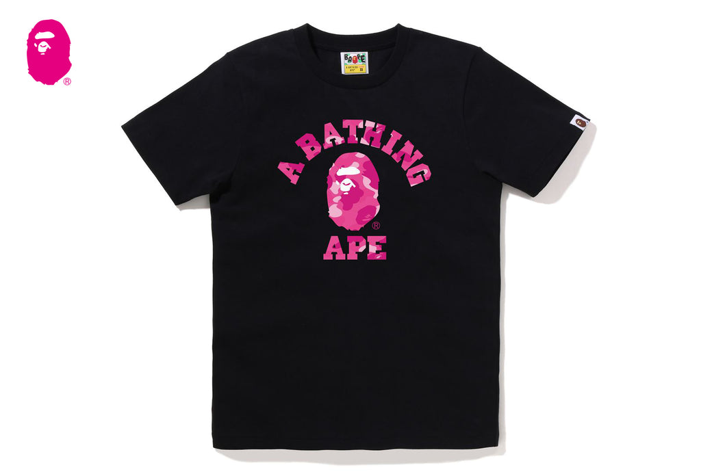COLOR CAMO COLLEGE TEE | bape.com