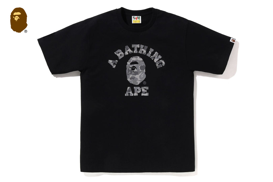 ABC CAMO REFLECTIVE ON COLLEGE TEE | bape.com