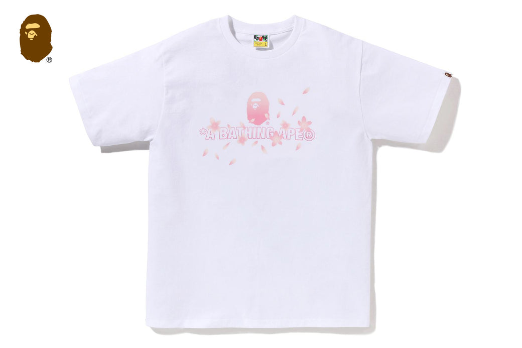 BAPE 半袖Tシャツ 桜 さくら ホワイト SAKURA TEE Sサイズ A BATHING APE（アベイシングエイプ） tシャツ SAKURA STA TEE メンズ