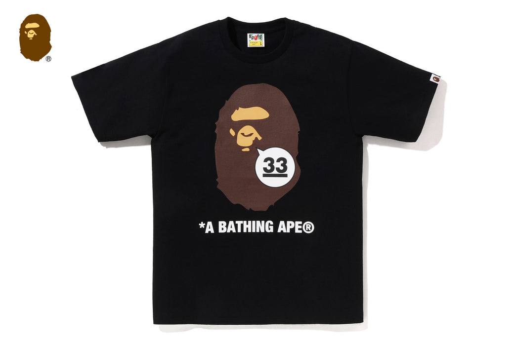レア!! A BATHING APE 猿T 110.120 A BATHING APE 33RD ANNIV. APE HEAD TEE | bape.com