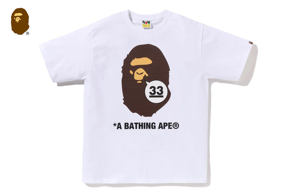 A BATHING APE 33RD ANNIV. APE HEAD TEE | bape.com