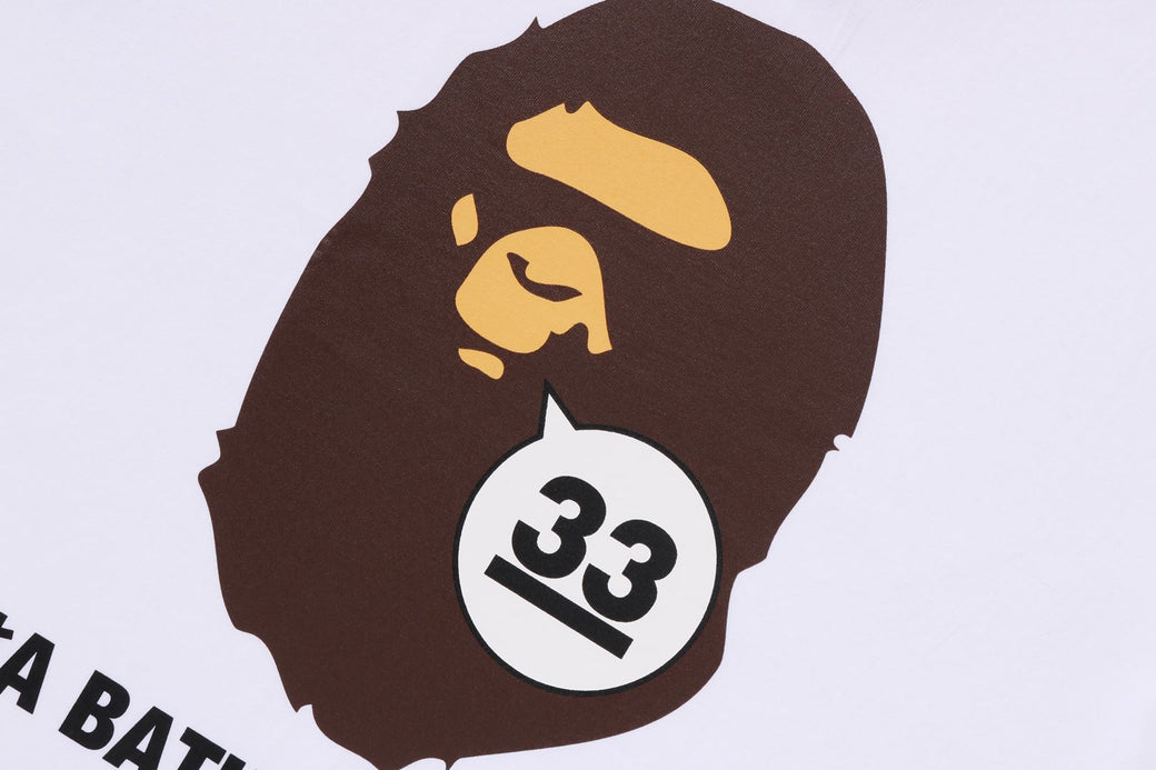 A BATHING APE 33RD ANNIV. APE HEAD TEE | bape.com