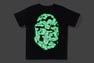 GLOW IN THE DARK CAMO BIG APE HEAD TEE