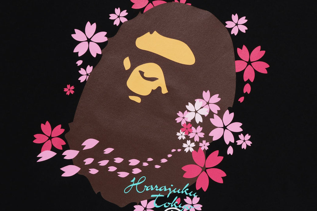 SAKURA APE HEAD TEE | bape.com