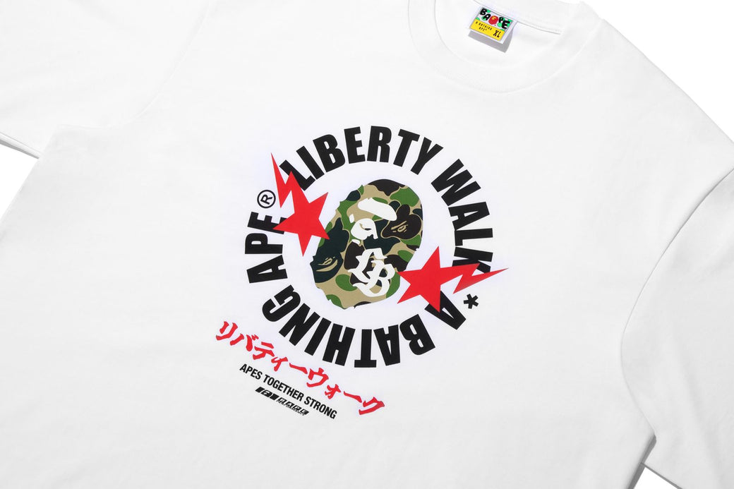 BAPE X LIBERTY WALK 】ABC CAMO APE HEAD RELAXED FIT TEE | bape.com