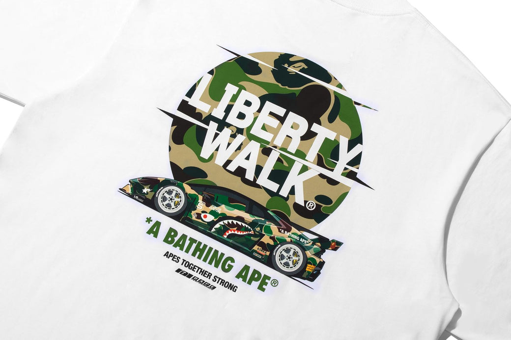 BAPE X LIBERTY WALK 】ABC CAMO LOGO RELAXED FIT TEE | bape.com