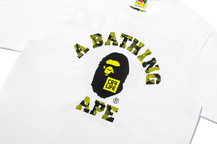 【 BAPE X CR7 LIFE 】COLLEGE RELAXED FIT TEE