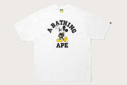 【 BAPE X DISNEY 】MICKEY MOUSE COLLEGE RELAXED FIT TEE