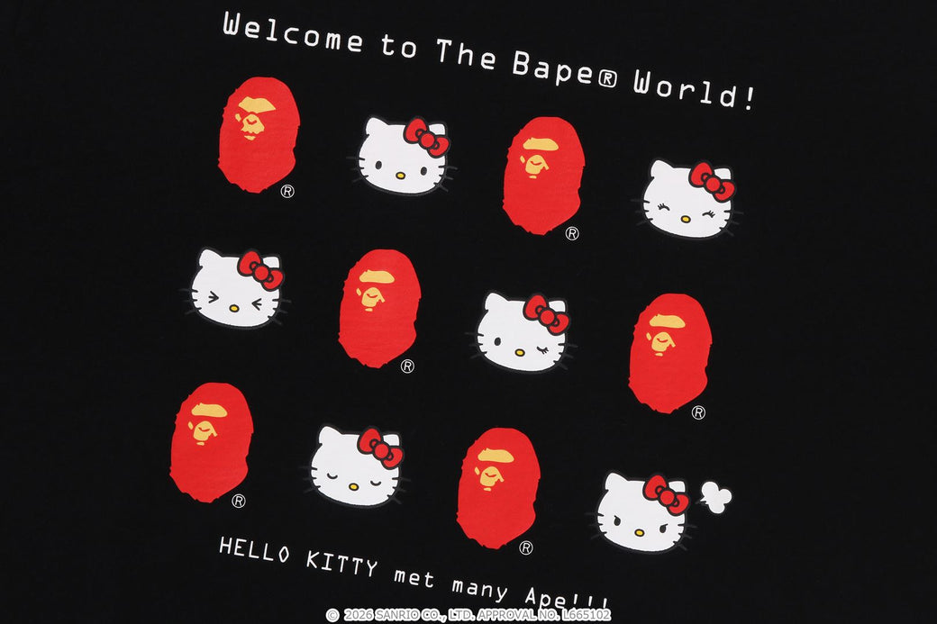 黒Sサイズ　BAPE SANRIO HELLO KITTY TEE サンリオ BAPE X HELLO KITTY 】TEE | bape.com