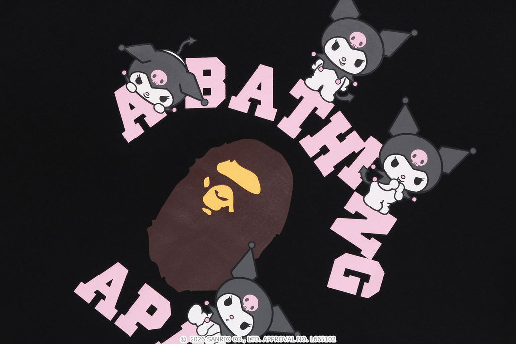 BAPE X KUROMI 】COLLEGE TEE | bape.com