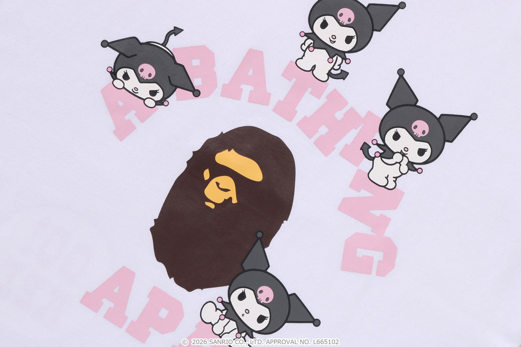 BAPE X KUROMI 】COLLEGE TEE | bape.com