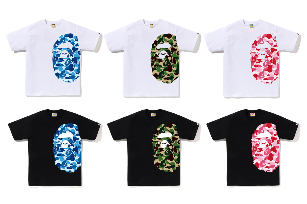 アベイジングエイプ BAPE カモ ファスナー　エイプビッグ ヘッドTシャツ ABC CAMO SIDE BIG APE HEAD TEE | bape.com