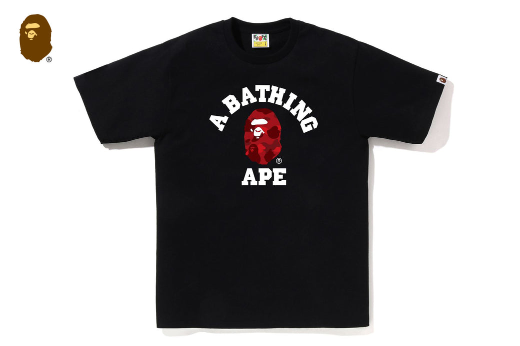 COLOR CAMO COLLEGE TEE | bape.com