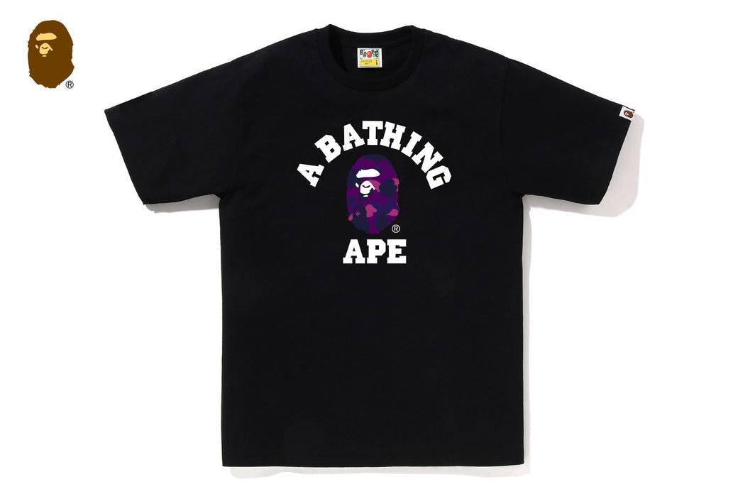 COLOR CAMO COLLEGE TEE | bape.com