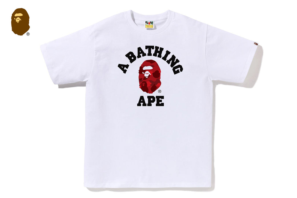 COLOR CAMO COLLEGE TEE | bape.com