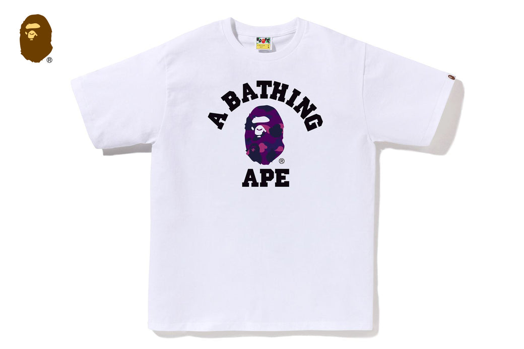 COLOR CAMO COLLEGE TEE | bape.com