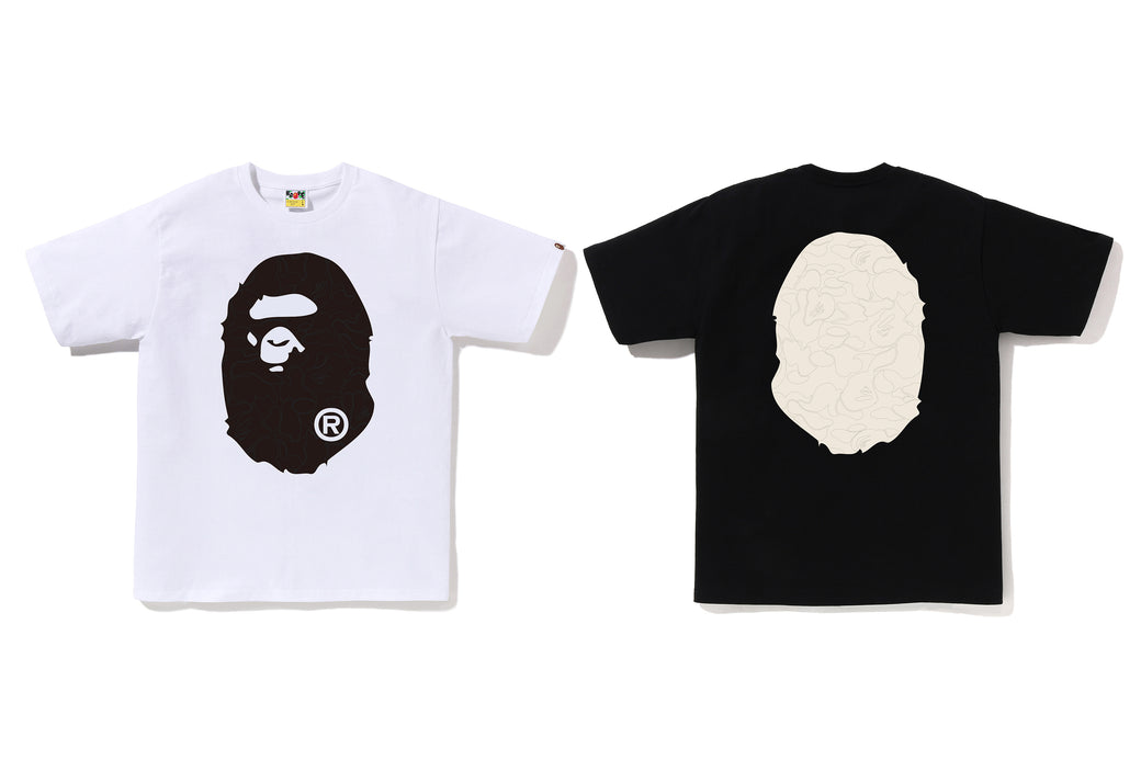 LINE CAMO BIG APE HEAD TEE | bape.com