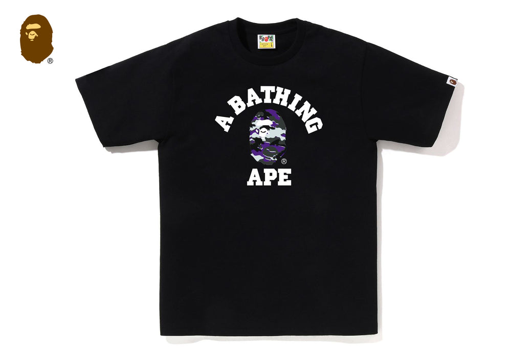 GLITCH WOODLAND CAMO COLLEGE TEE | bape.com