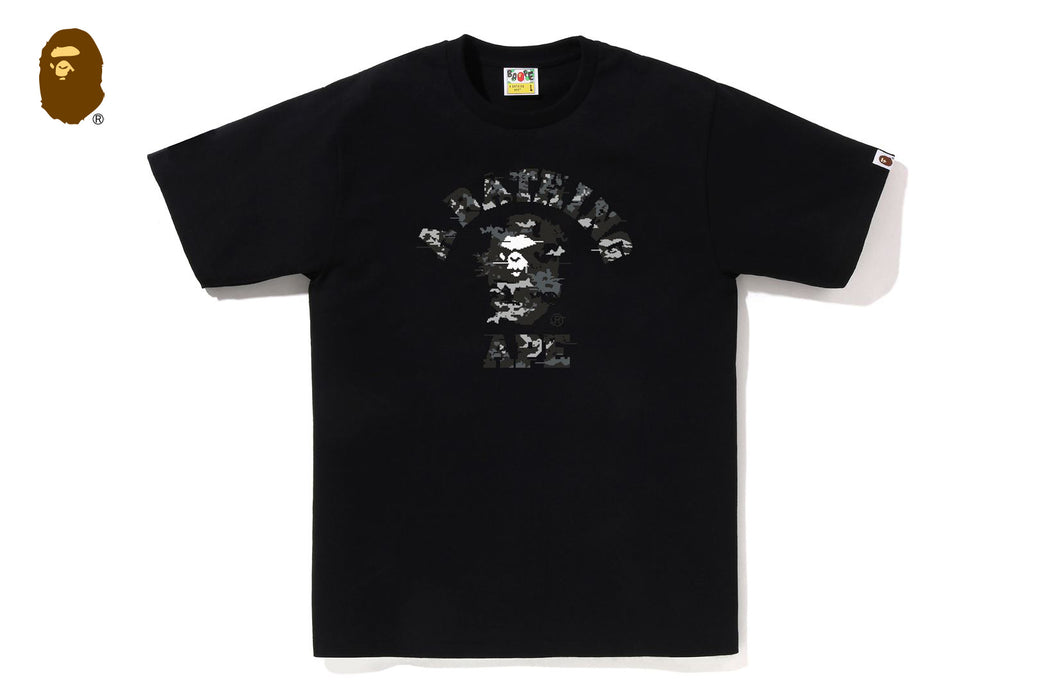MULTI PIXEL CAMO COLLEGE TEE | bape.com