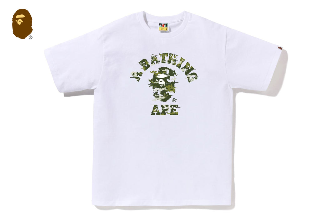 MULTI PIXEL CAMO COLLEGE TEE | bape.com