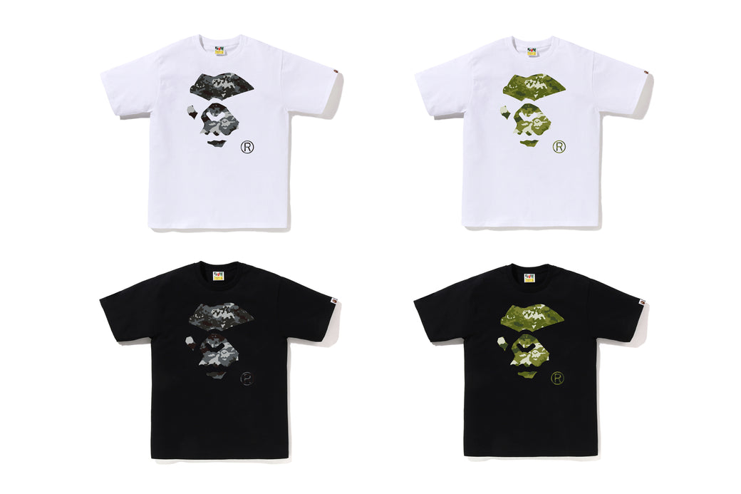 MULTI PIXEL CAMO MAD APE FACE TEE | bape.com