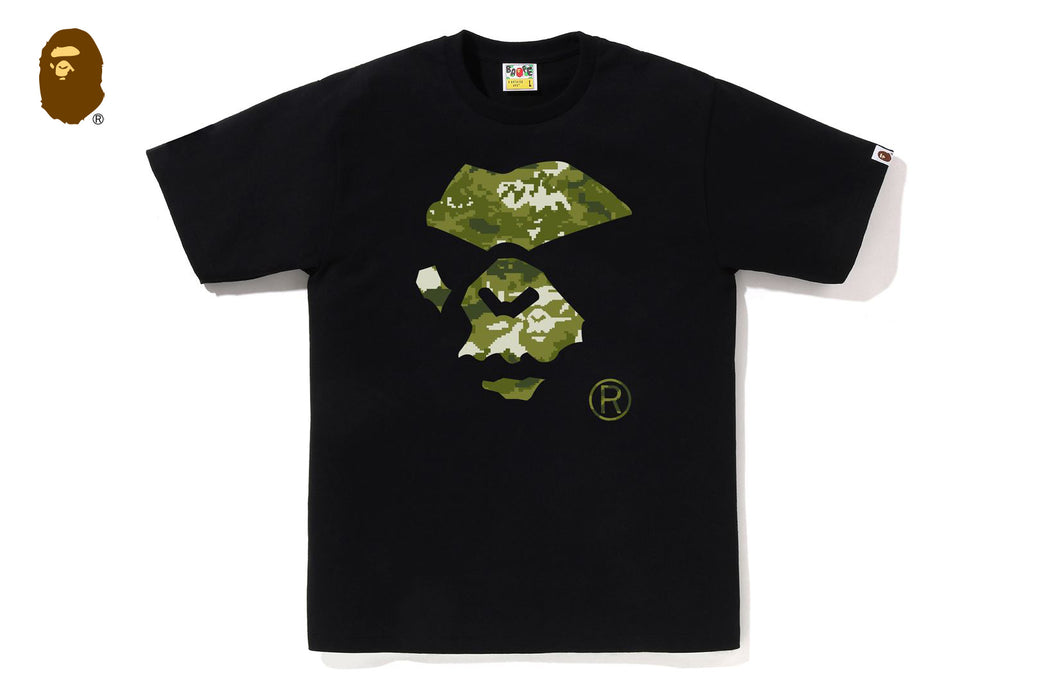MULTI PIXEL CAMO MAD APE FACE TEE | bape.com