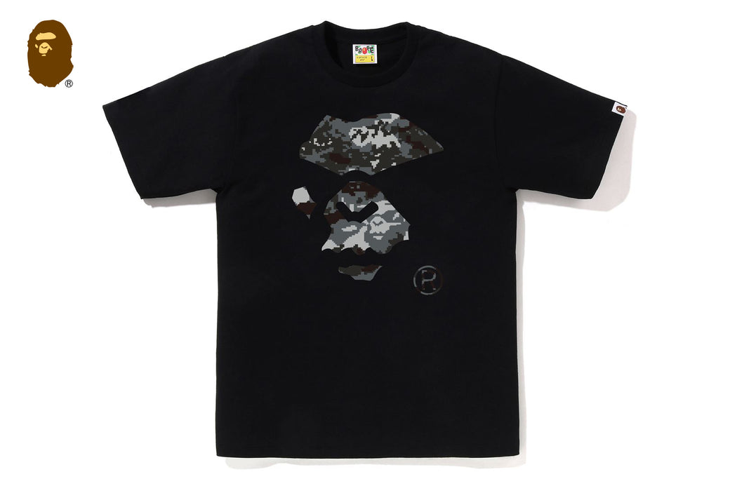 MULTI PIXEL CAMO MAD APE FACE TEE | bape.com