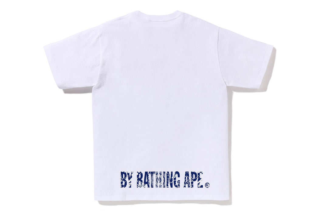 JAPANESE INDIGO ART CAMO APE FACE TEE | bape.com