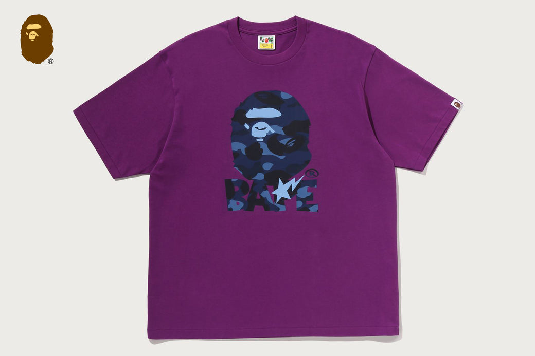 COLOR CAMO APE HEAD RELAXED FIT TEE | bape.com