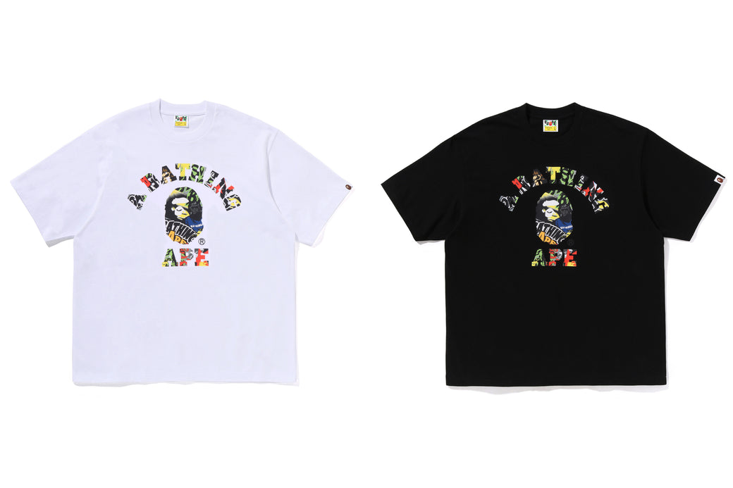 MULTI LOGO COLLEGE RELAXED FIT TEE | bape.com