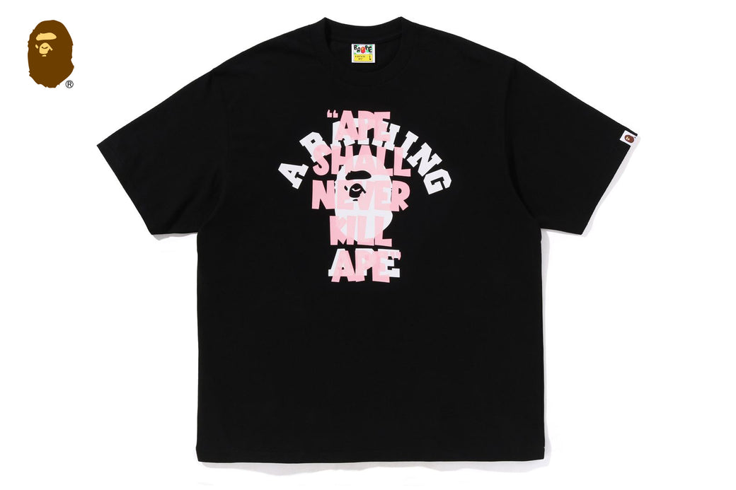 APE SHALL NEVER KILL APE COLLEGE RELAXED FIT TEE | bape.com
