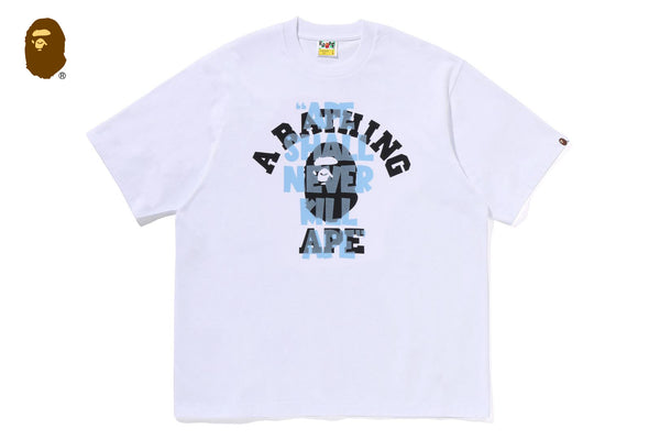 APE SHALL NEVER KILL APE COLLEGE RELAXED FIT TEE | bape.com