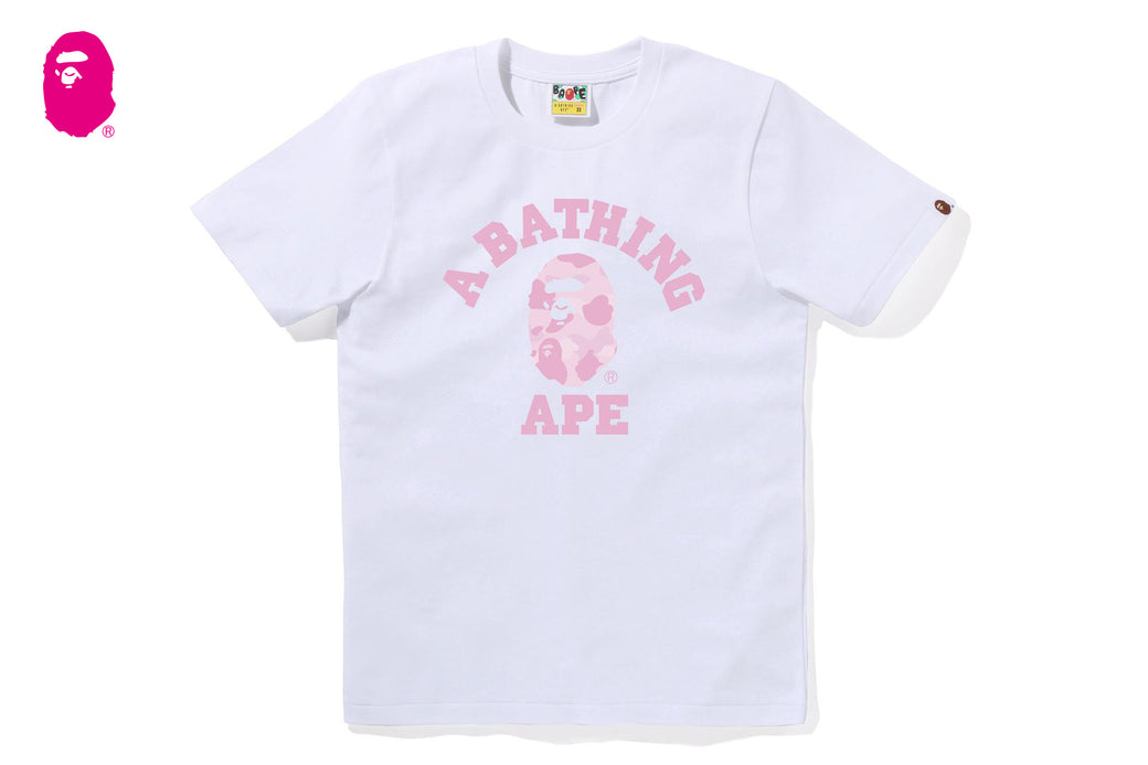 PASTEL COLOR CAMO COLLEGE TEE | bape.com